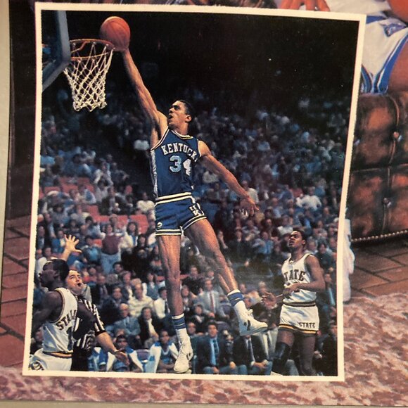 Vintage 85-86 University of Kentucky Wildcat Basketball Poster Schedule Calendar - Picture 7 of 15